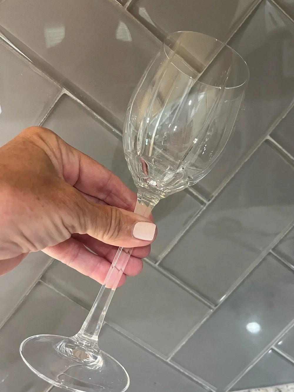 Set Of 2 Wine Goblet Cristal- Durand D'Arques Alicia Pattern 8 1/4